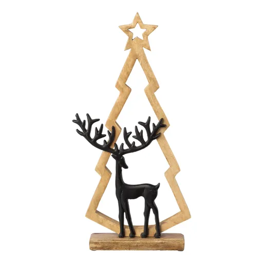 Holzbaum mit Hirsch